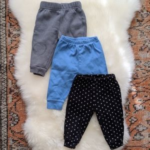 Cozy Cotton Pants SET in Gray, Blue + Black